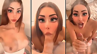 Cute Hentai Princess Receives A Cumshot In Her Mouth