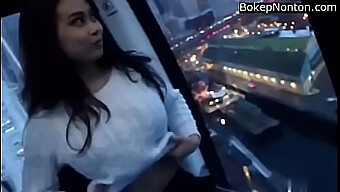 Public Masturbation With A Big-Breasted Teen