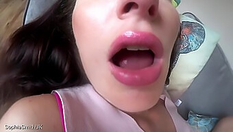 Girlfriends Experience Mouth And Tongue Asmr With Facial Cumshot