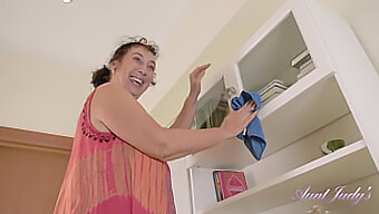 Big Tits And Pussy Play On A Busty Mature Woman In This Cleaning Day Video