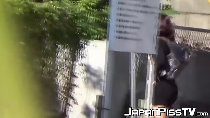 Japanese Teen Babes Caught On Camera Peeing In Public