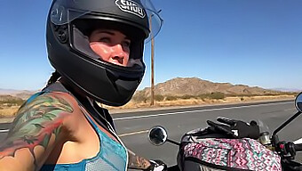 Felicity Feline'S Boob Job On A Bike