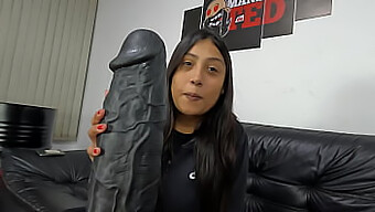 New Latina Beauty Shows Off Her Huge Sex Toy