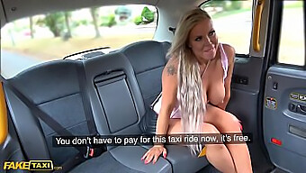 Busty Taxi Driver Gives A Free Ride To A Lucky Passenger